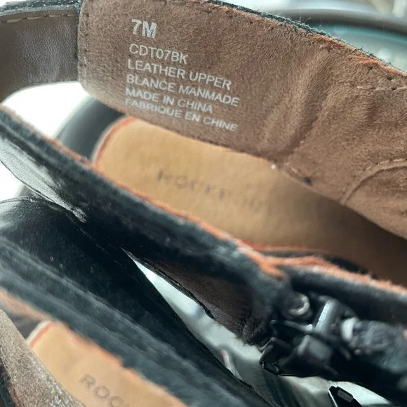 Rockport gladiator black leather sandals/heels in great used condition. Size 7US - Picture 10 of 10